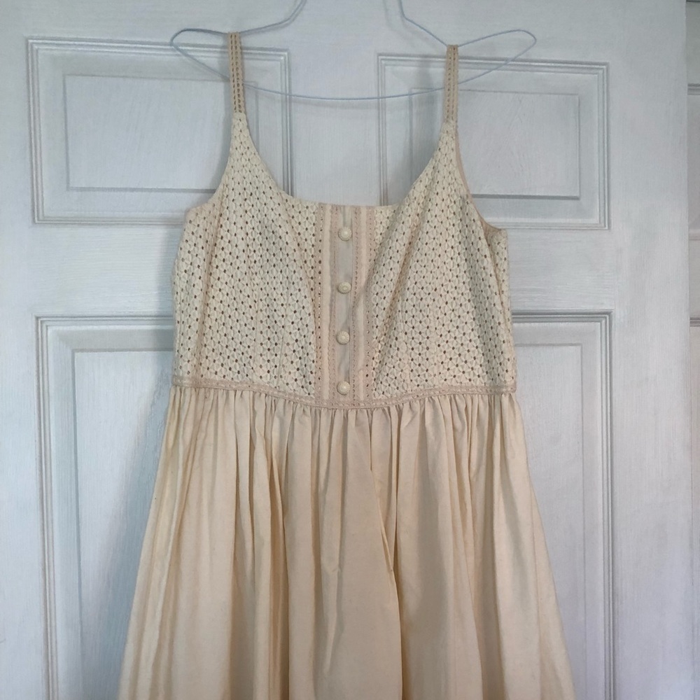 Ann Sui for Anthropologie cream dress